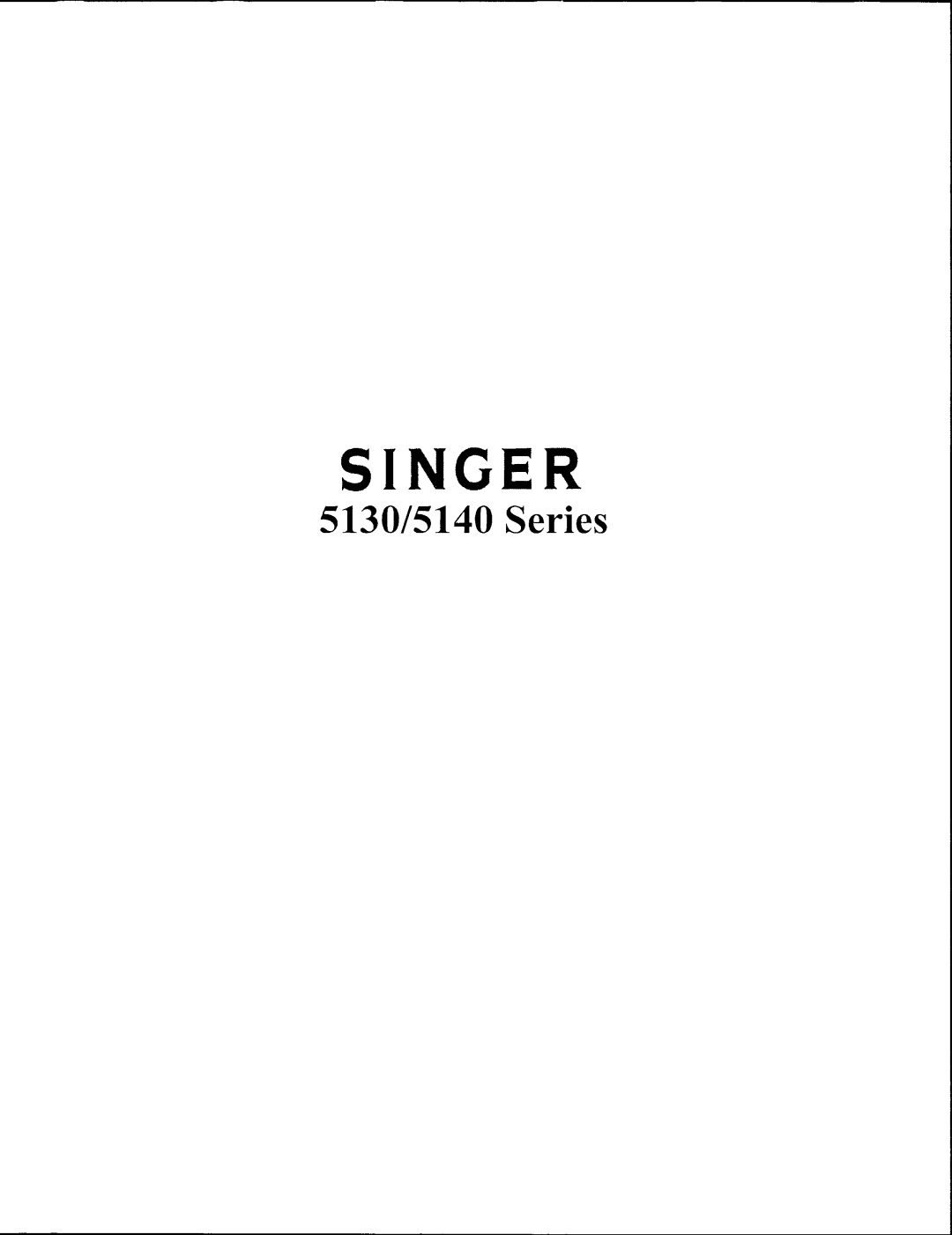 Singer 5130, 5140 Series manual 