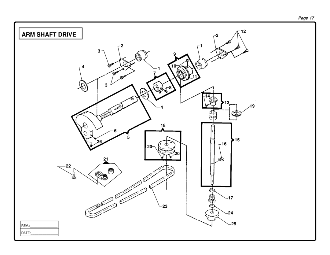 Singer 5160 manual ARM Shaft Drive 