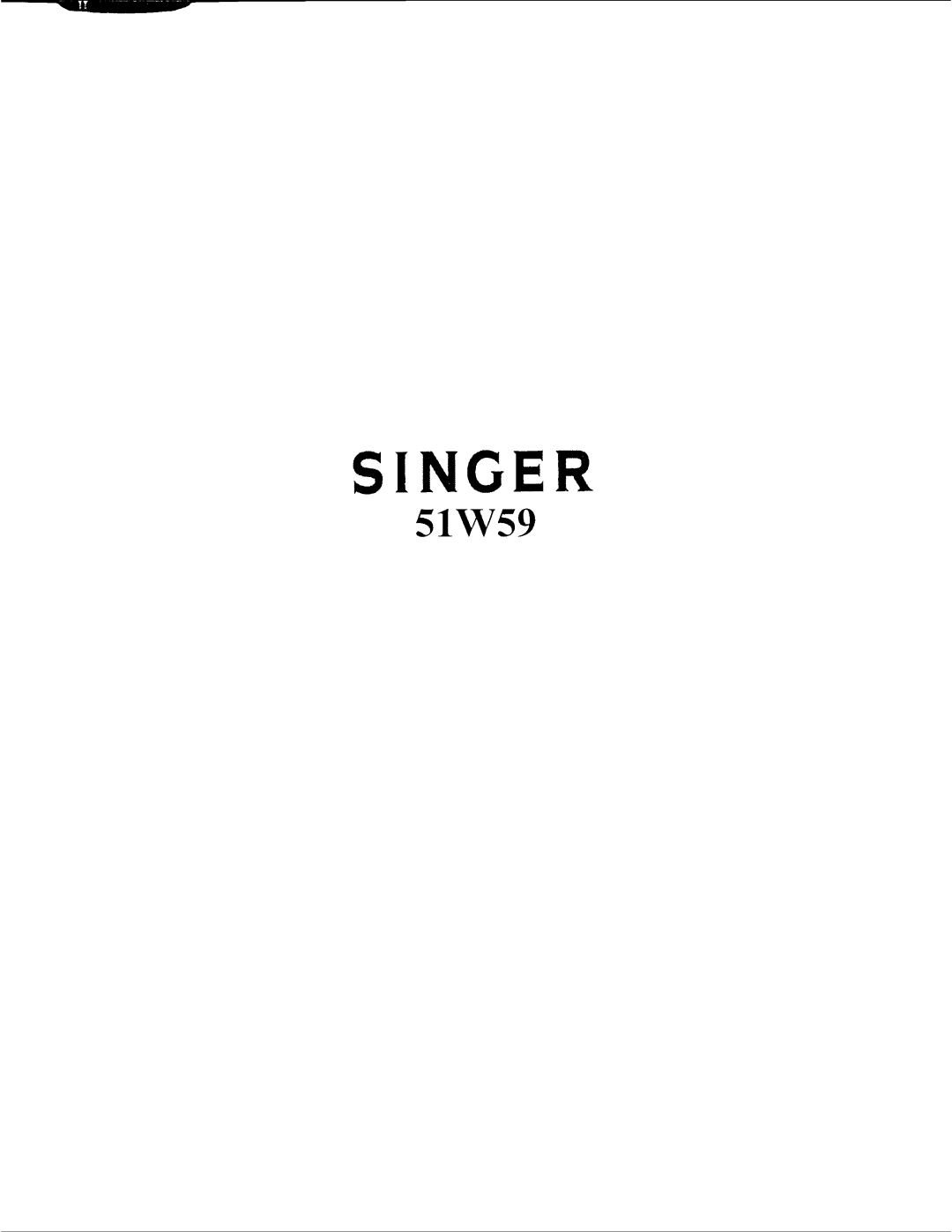 Singer 51W59 manual 