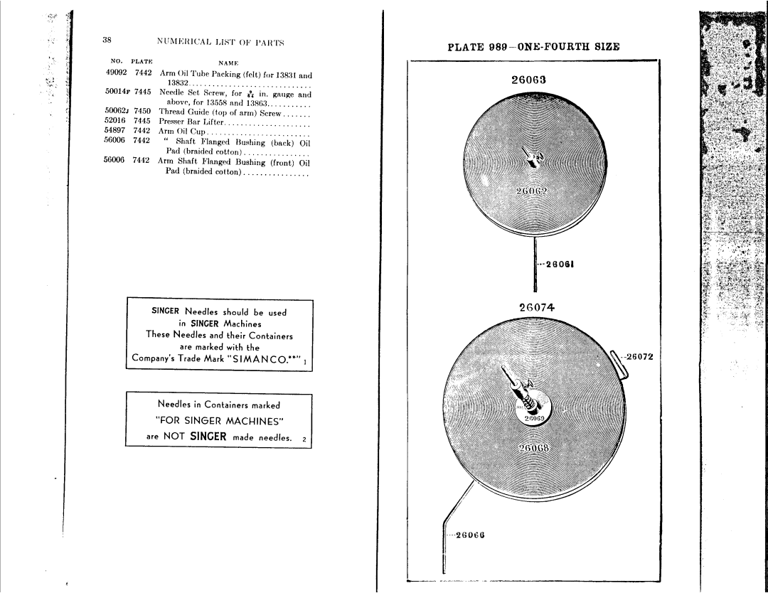 Singer 52-54, 52-74 manual 