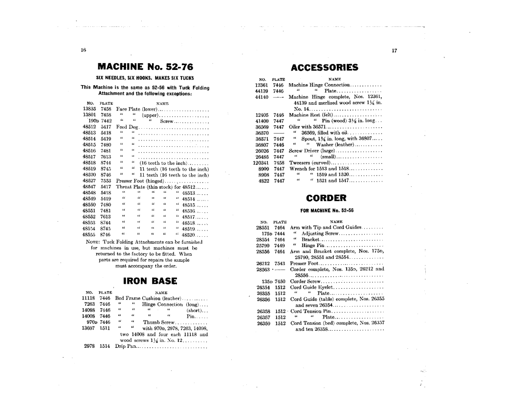 Singer 52-56, 52-76 manual 