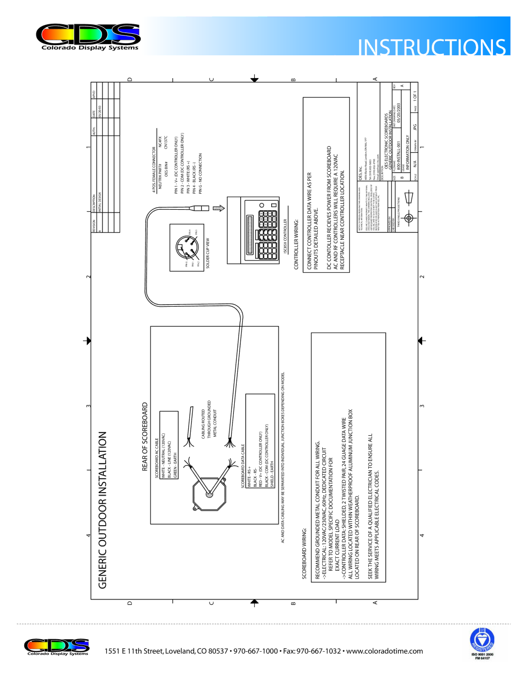 Singer 5240 manual Generic Outdoor Installation 