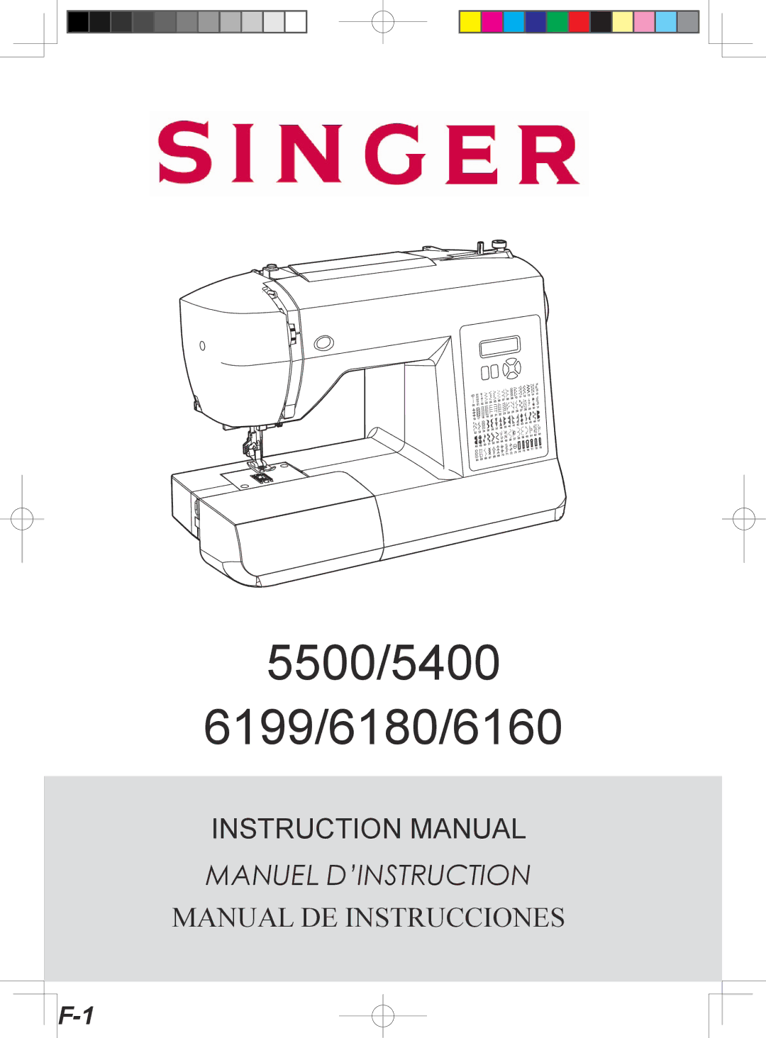 Singer instruction manual 5500/5400 6199/6180/6160 
