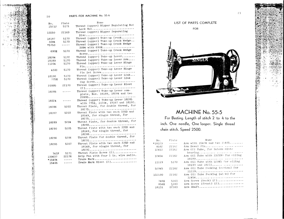 Singer 55-3, 55-4, 55-5 manual 