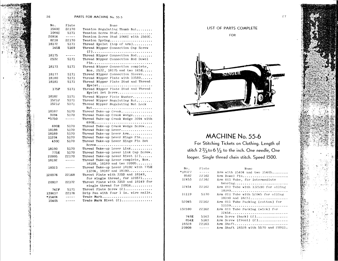 Singer 55-3, 55-4, 55-5 manual 