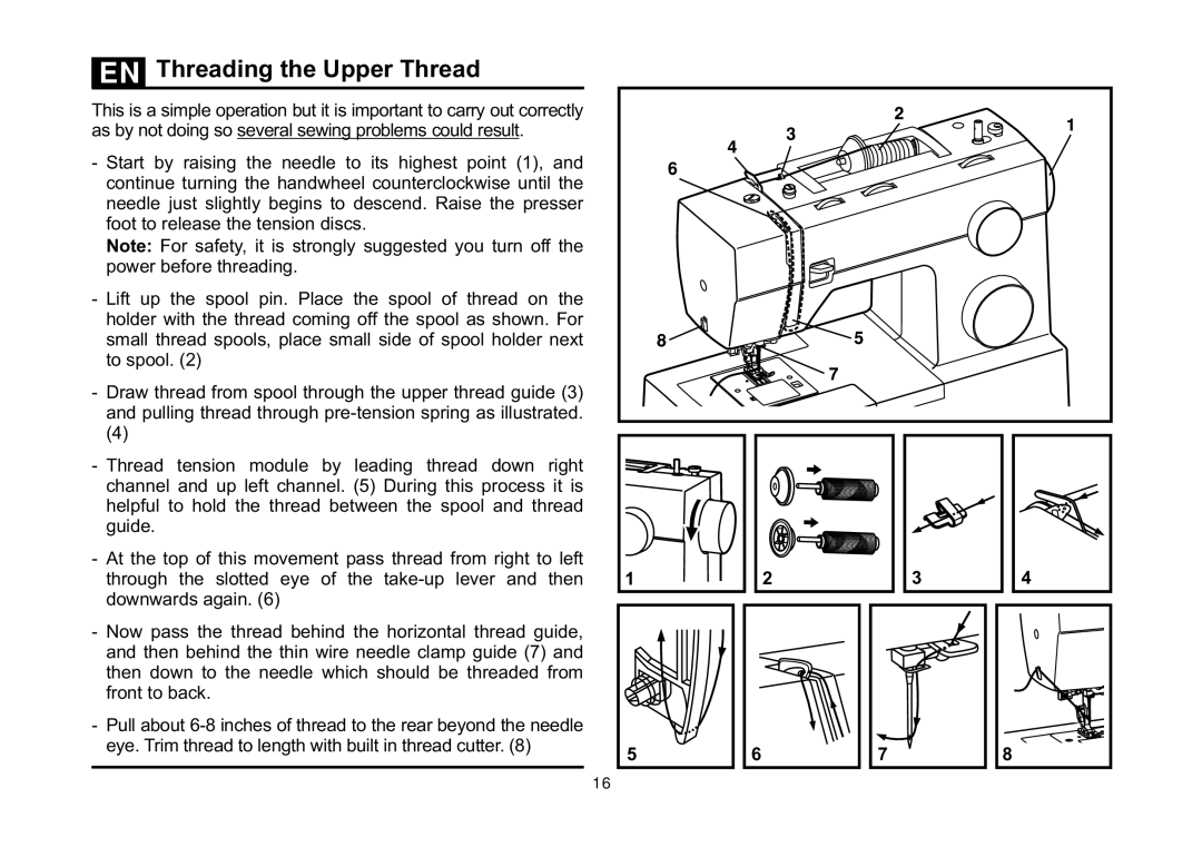 Singer 5523 instruction manual Threading the Upper Thread 