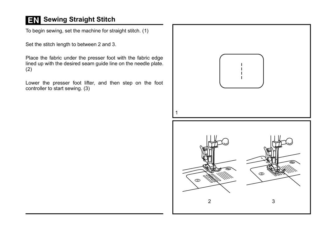 Singer 5532 instruction manual Sewing Straight Stitch 