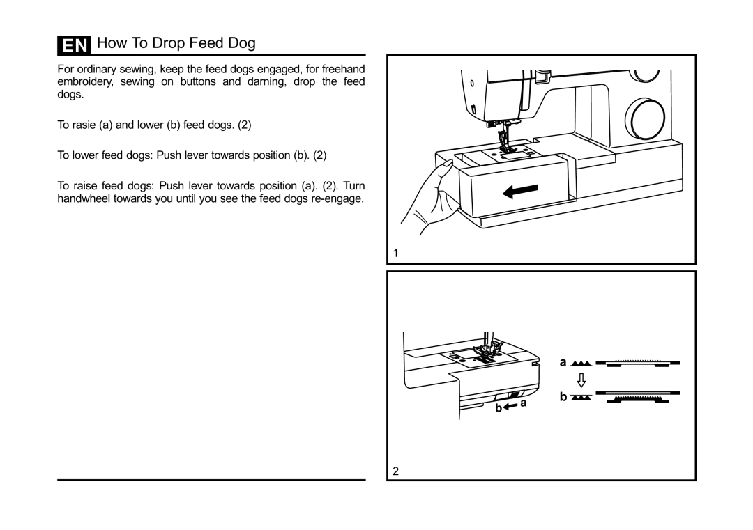 Singer 5532 instruction manual How To Drop Feed Dog 