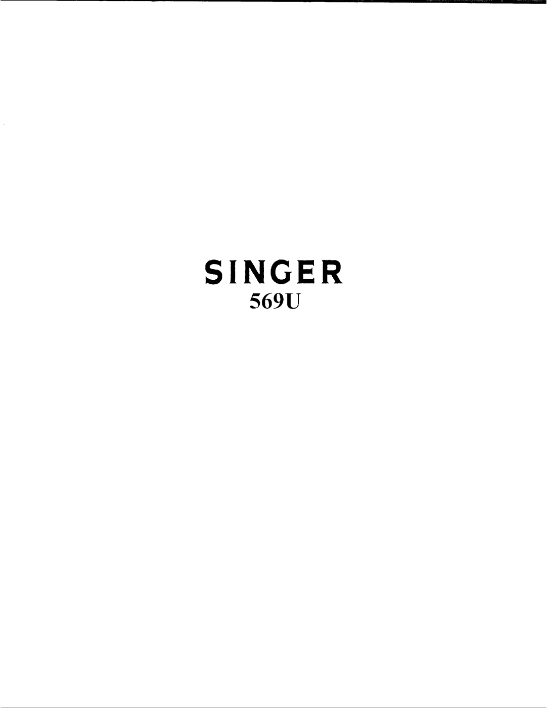 Singer 569U manual 