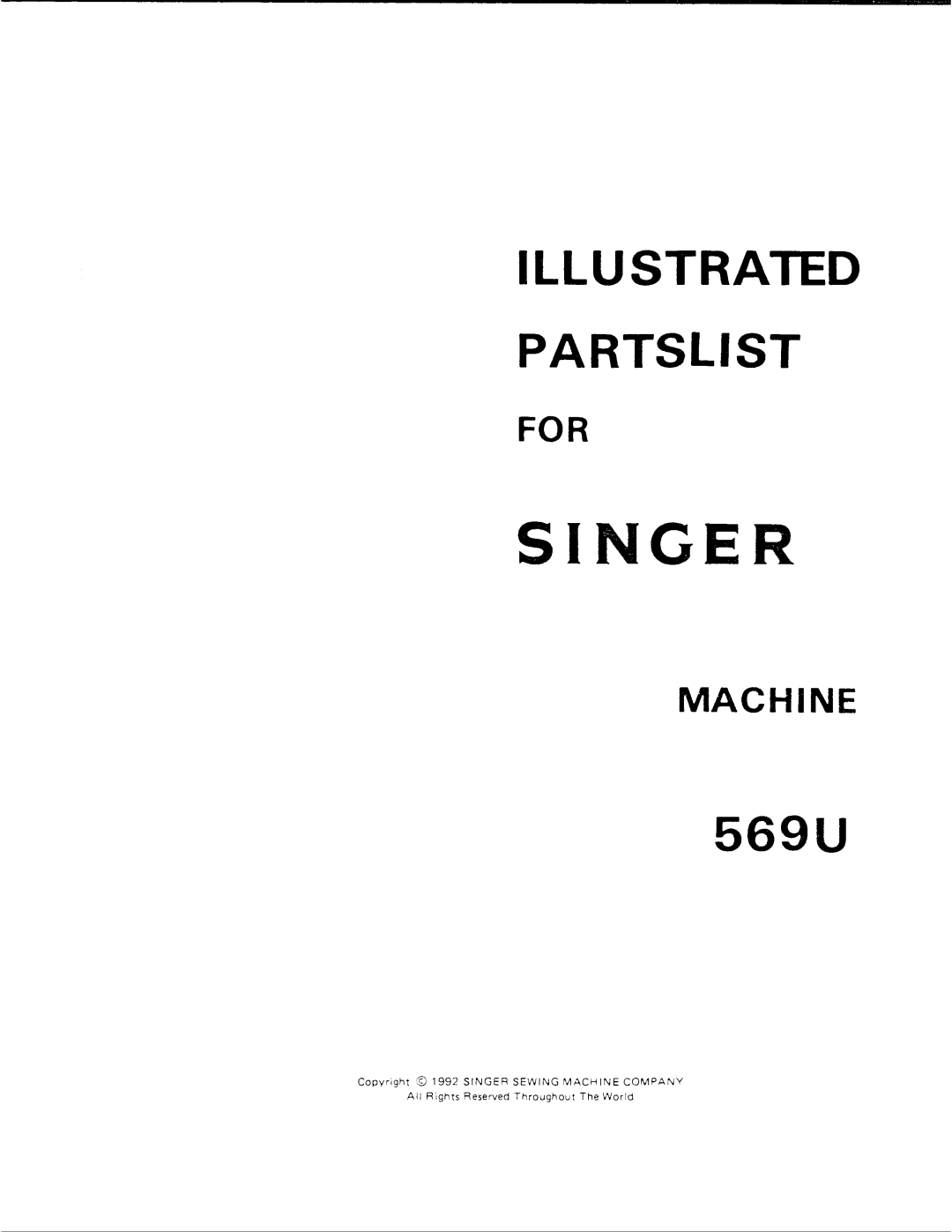 Singer 569U manual 