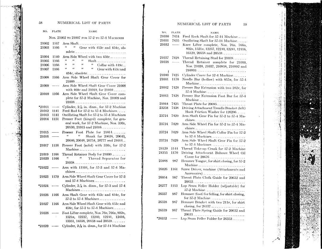 Singer 57-4, 57-14, 57-2 manual 