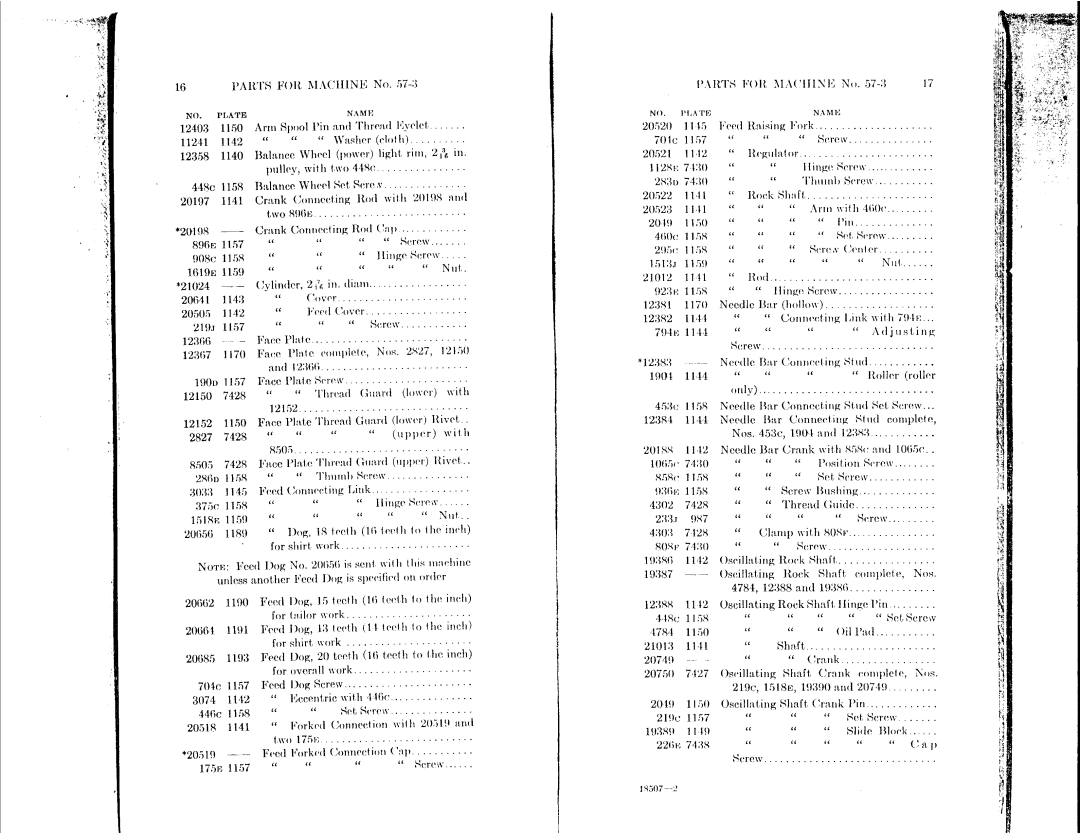 Singer 57-2, 57-4, 57-14 manual 