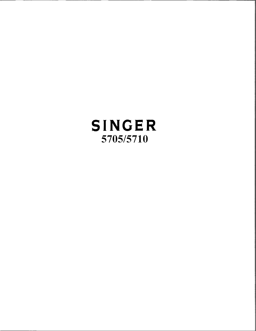 Singer 5710 manual 