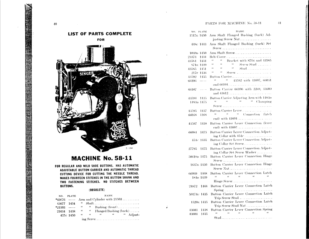 Singer 58-1 to 58-5, 58-9, 58-12, 58-11, 58-15 manual 