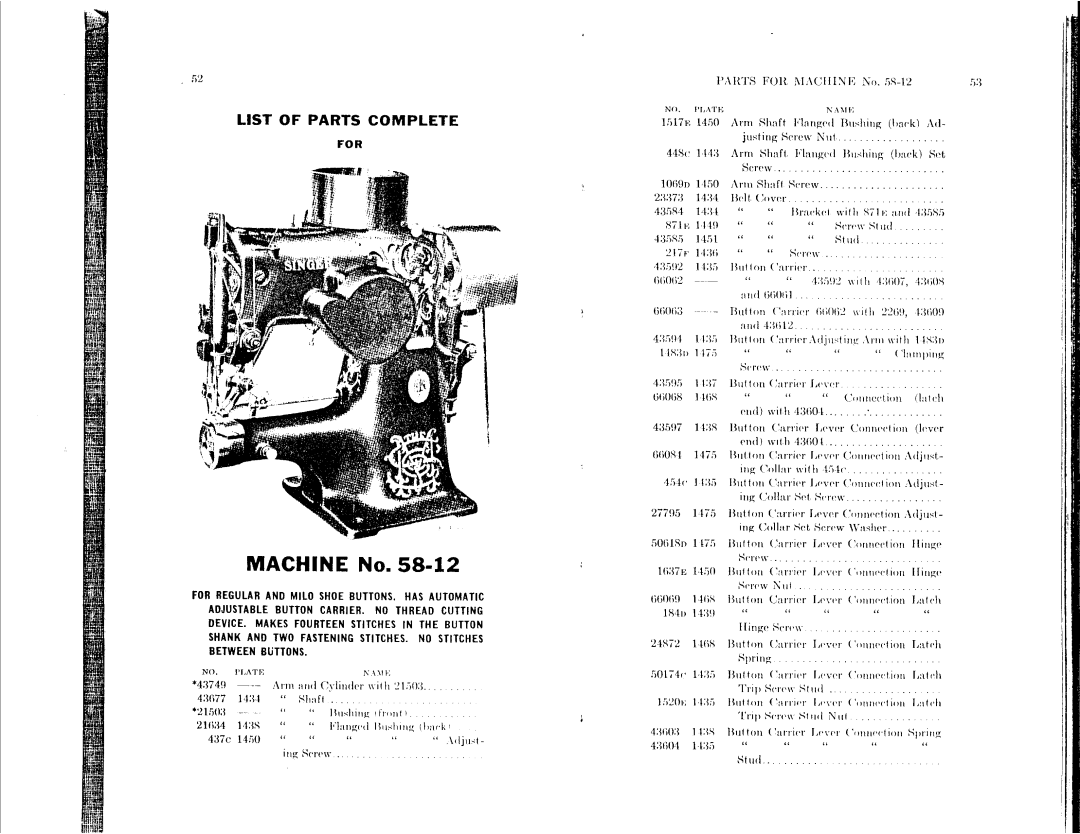 Singer 58-9, 58-1 to 58-5, 58-12, 58-11, 58-15 manual 