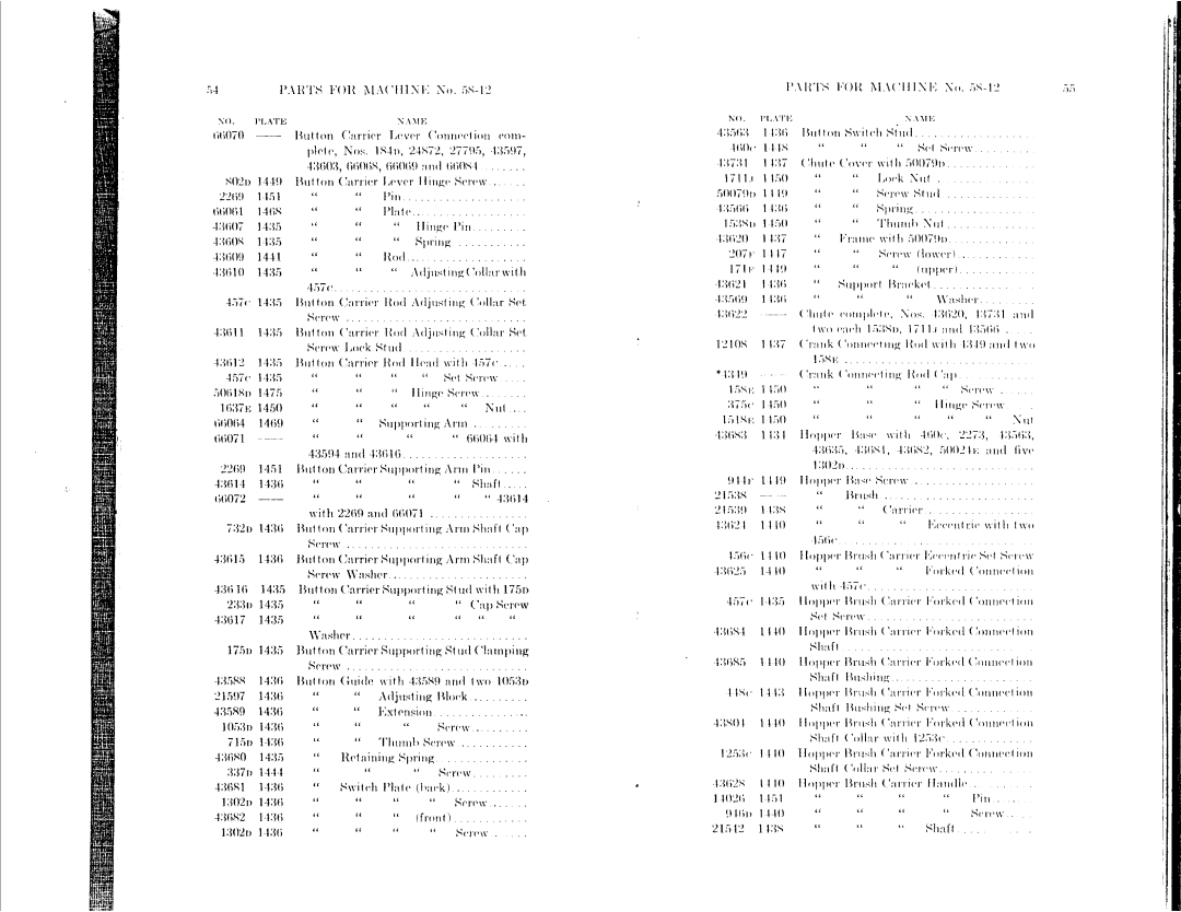 Singer 58-12, 58-1 to 58-5, 58-9, 58-11, 58-15 manual 