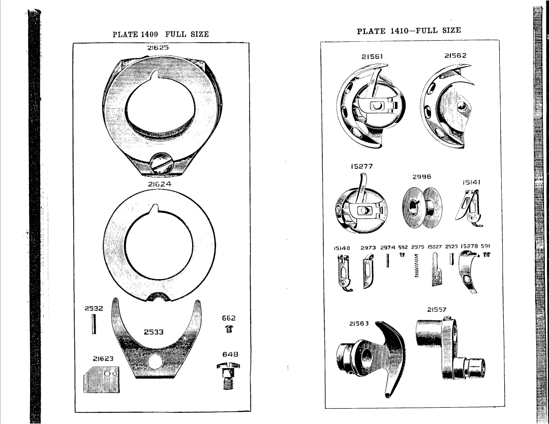 Singer 58-12, 58-1 to 58-5, 58-9, 58-11, 58-15 manual 