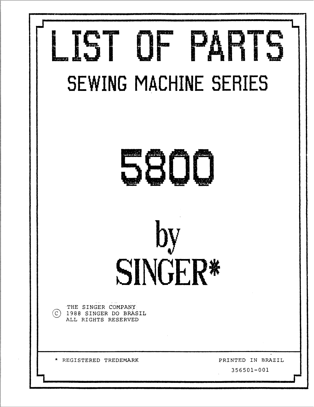 Singer 5800 manual 