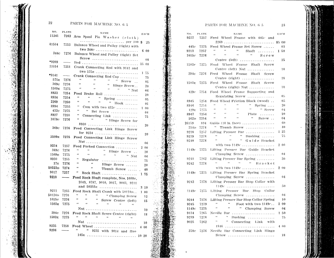 Singer 6-1 to 6-8 manual 