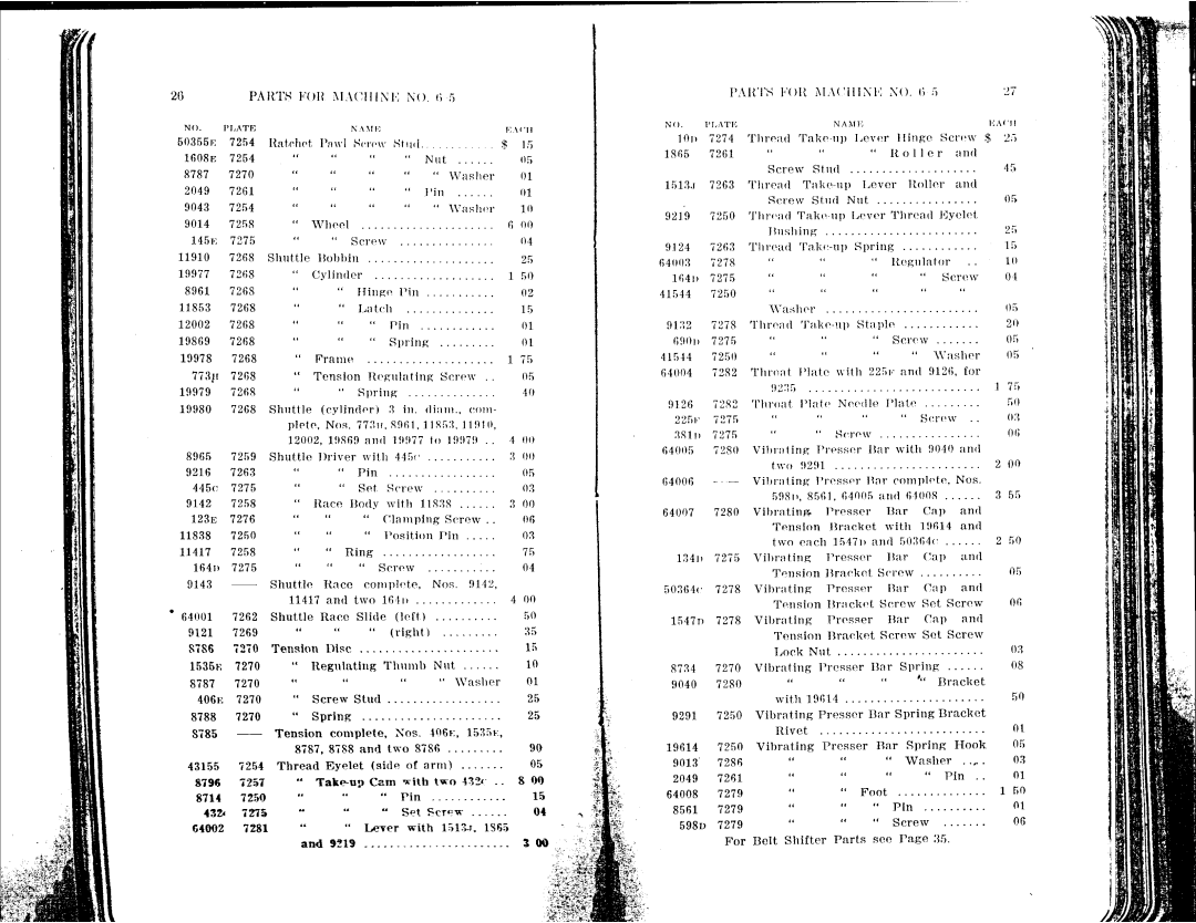 Singer 6-1 to 6-8 manual 