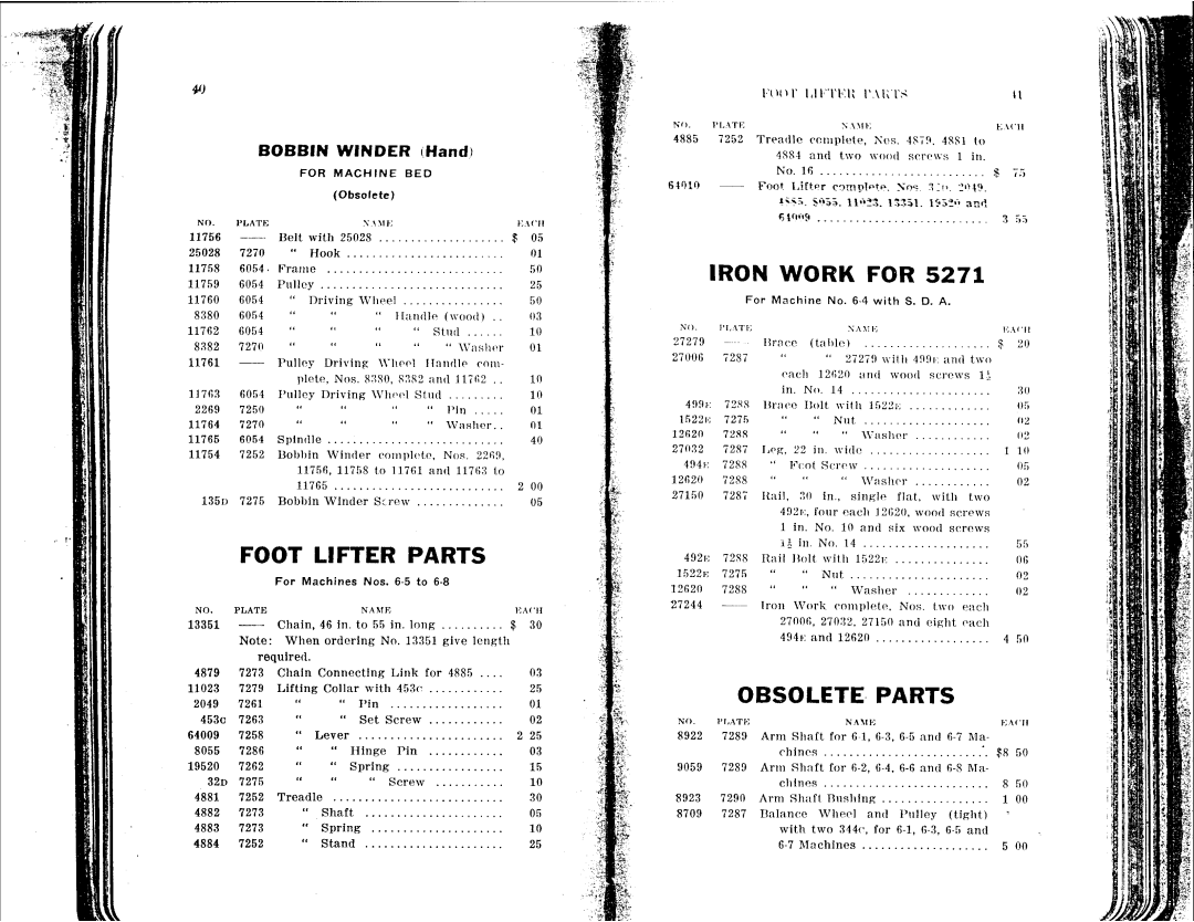 Singer 6-1 to 6-8 manual 