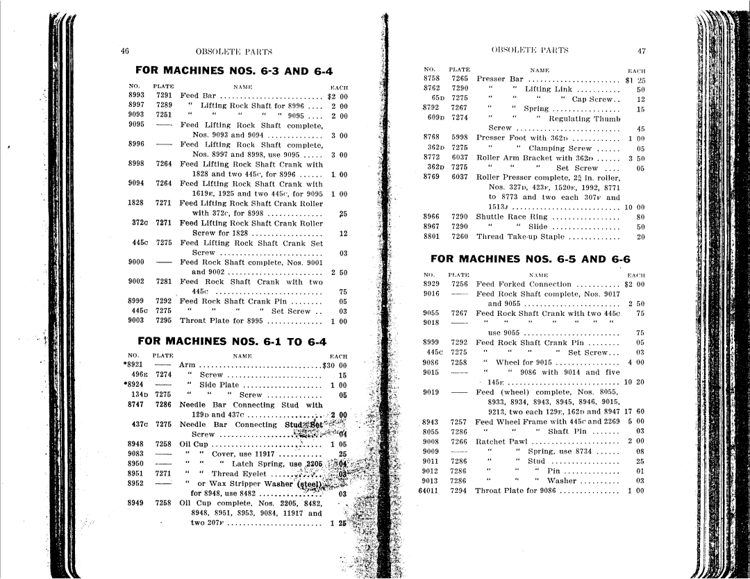 Singer 6-1 to 6-8 manual 