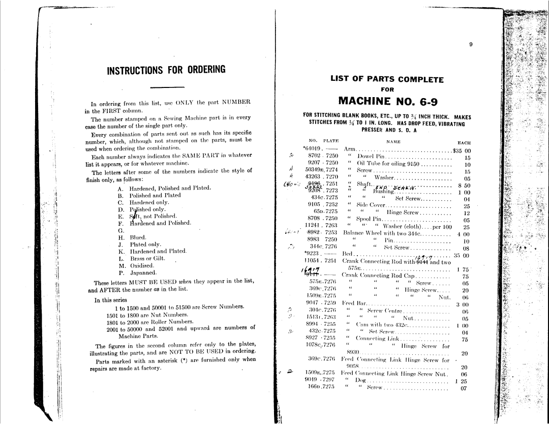 Singer 6-10, 6-9 manual 