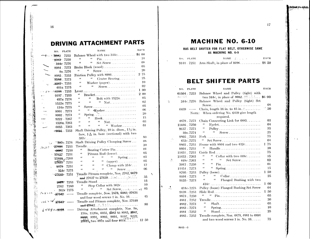 Singer 6-10, 6-9 manual 