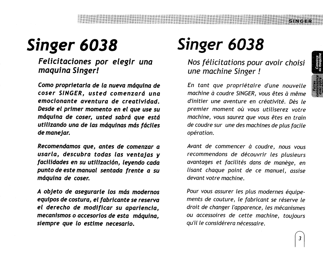 Singer 6038 manual 