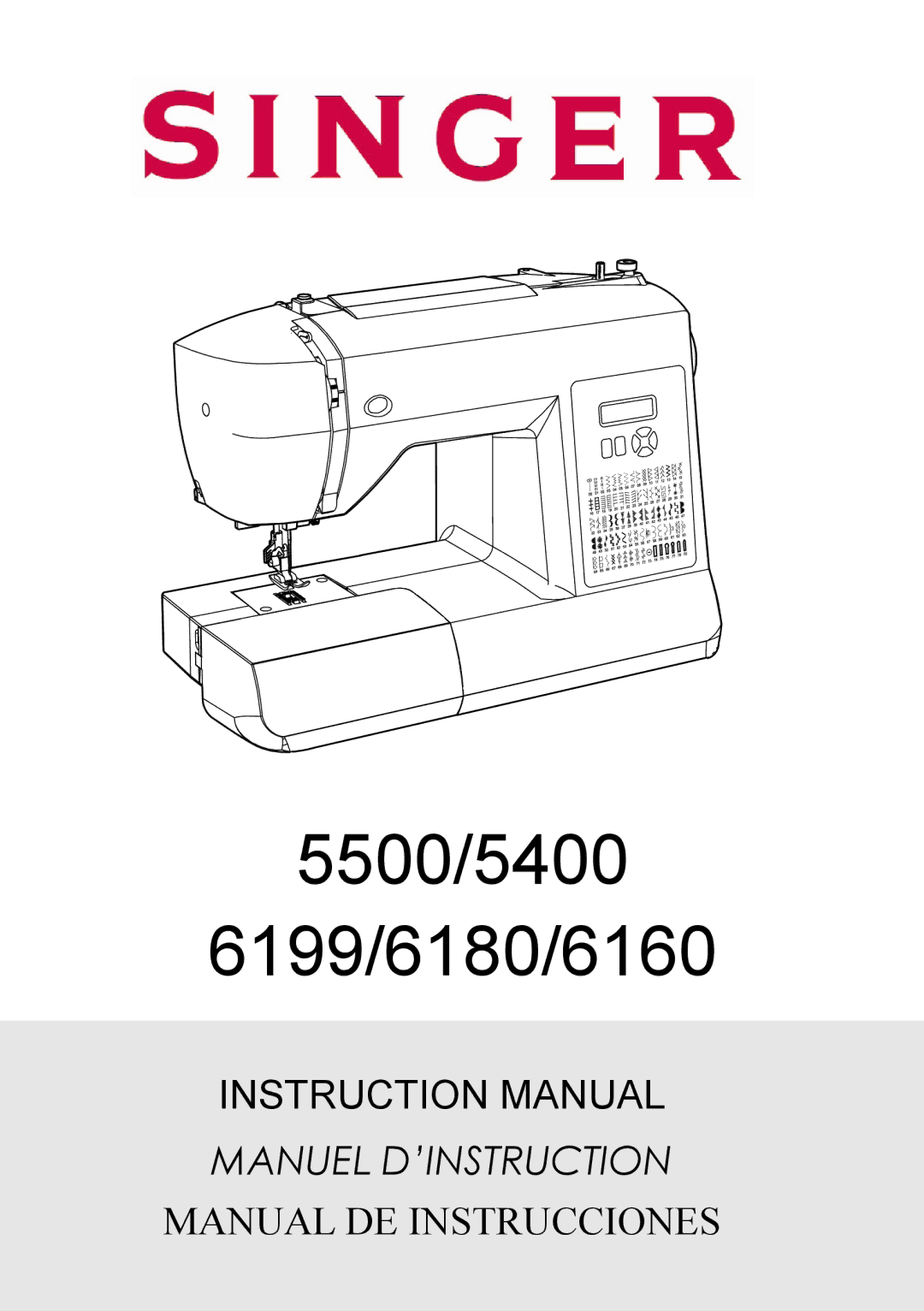 Singer instruction manual 5500/5400 6199/6180/6160 