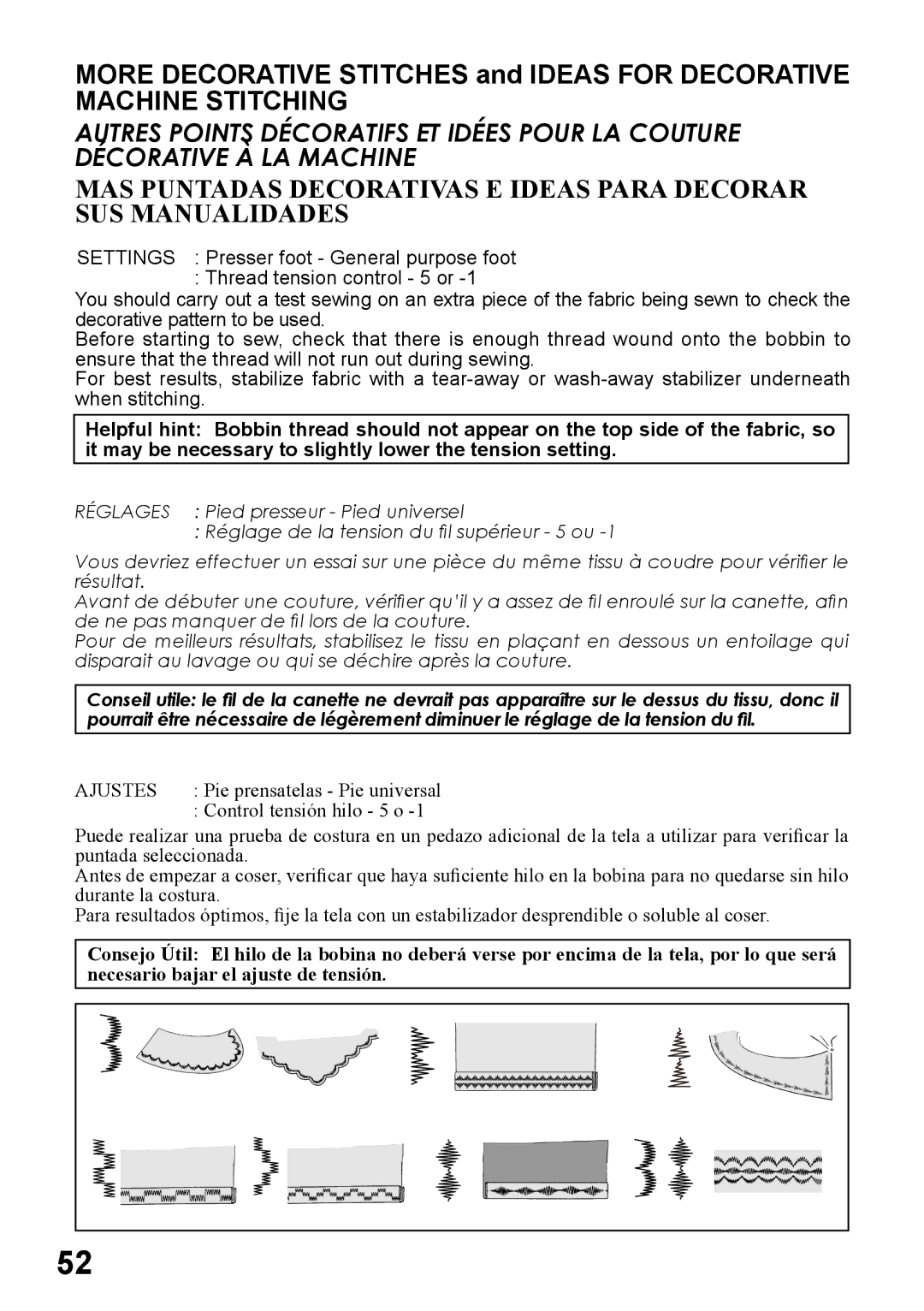 Singer 5400, 6180, 6160, 6199, 5500 instruction manual Thread tension control 5 or 