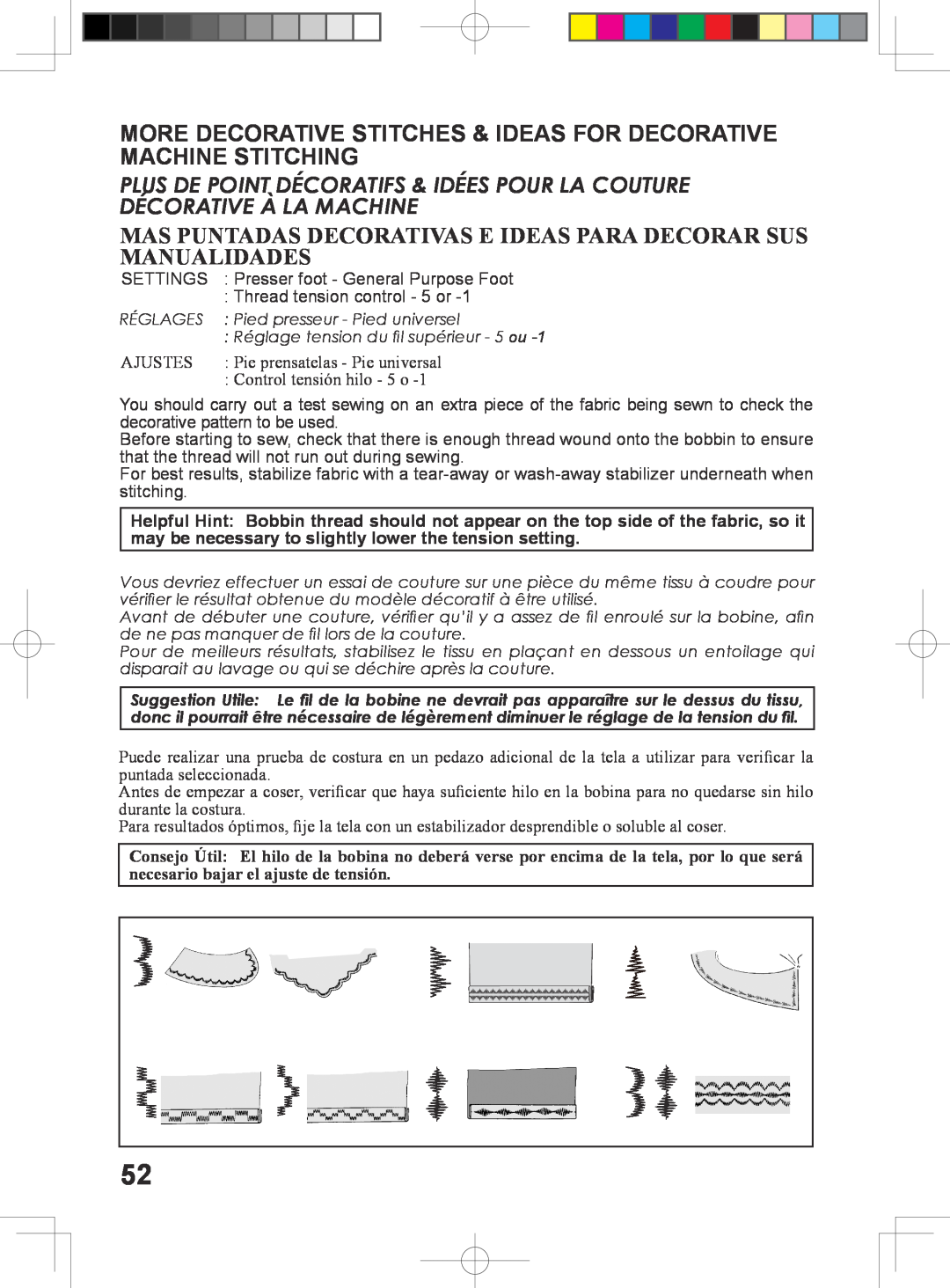 Singer 6199, 6180, 6160, 5500 instruction manual More Decorative Stitches & Ideas For Decorative Machine Stitching 