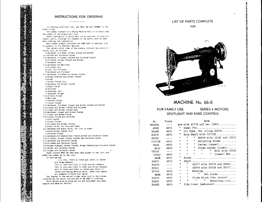 Singer 66-8 manual 