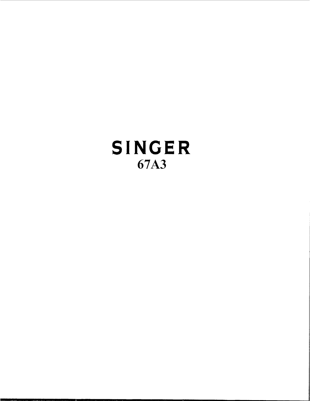 Singer 67A3 manual 