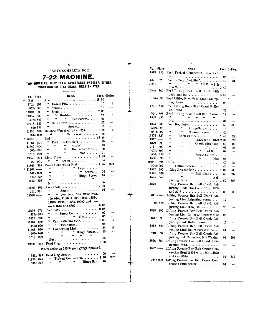 Singer 7-24, 7-22 manual 