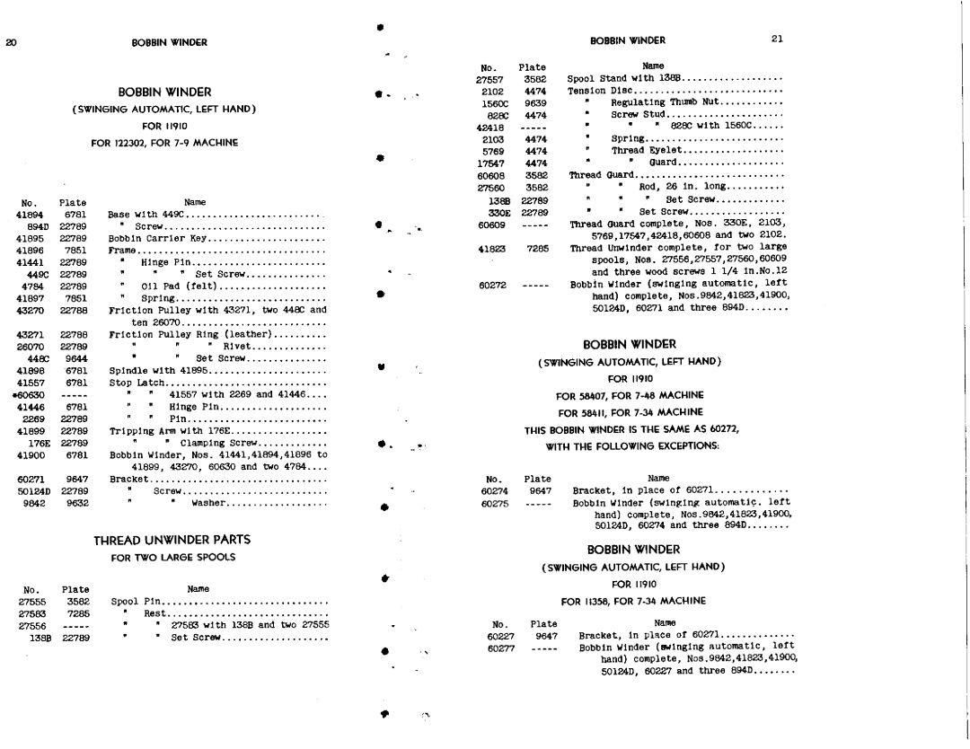 Singer 7-48, 7-34 manual 