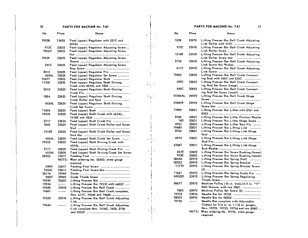 Singer 7-61 manual 