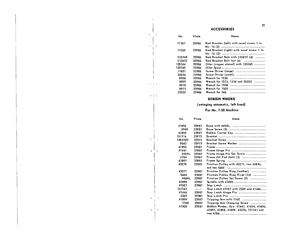 Singer 7-61 manual 