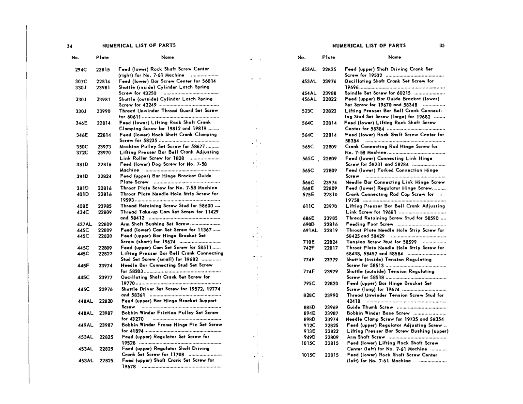 Singer 7-61 manual 