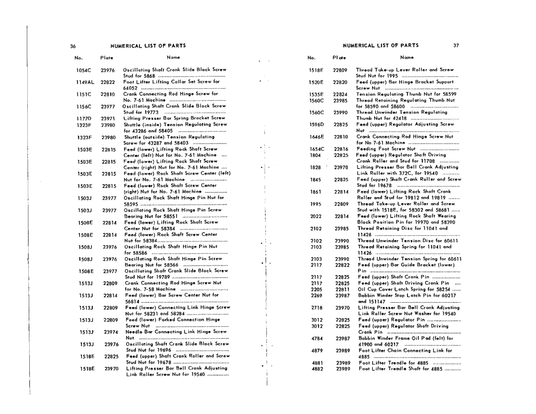 Singer 7-61 manual 