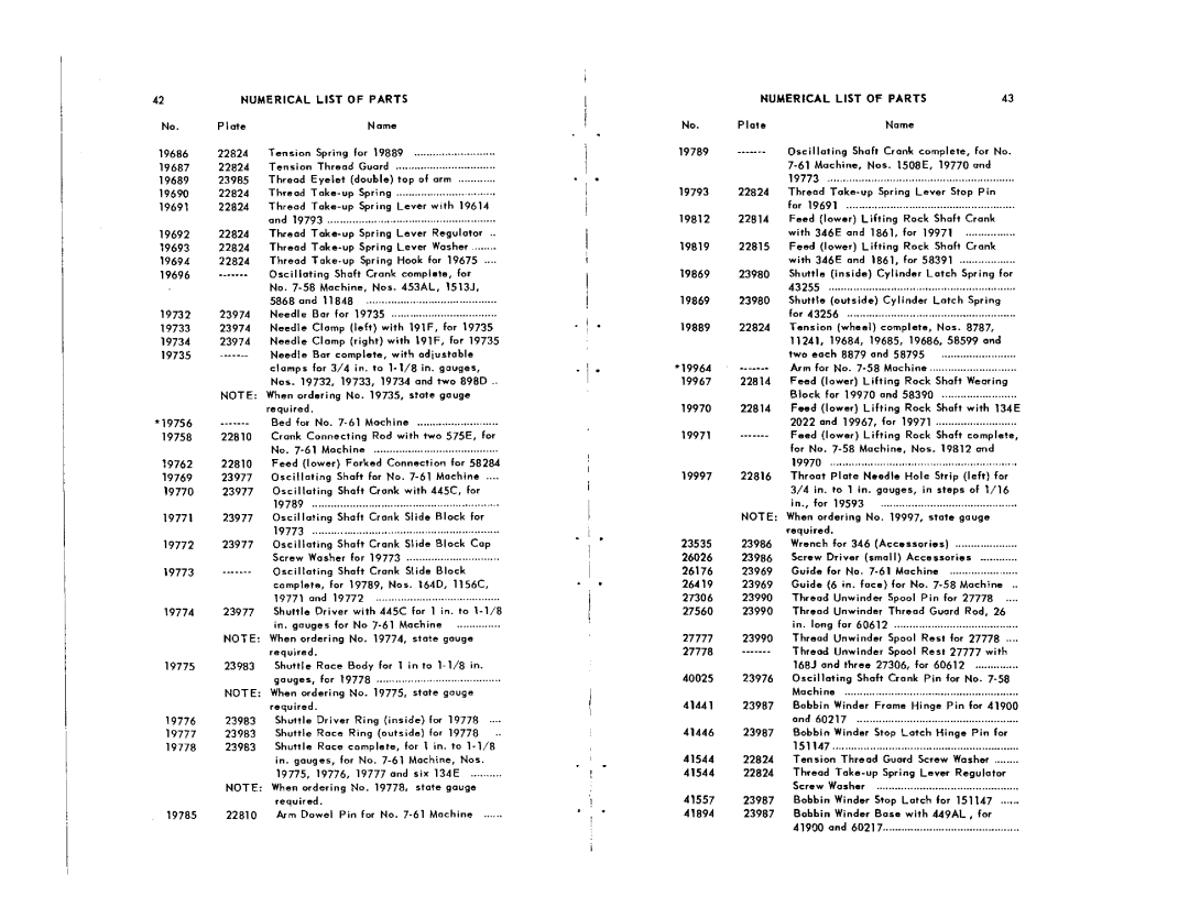 Singer 7-61 manual 