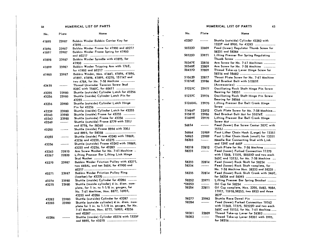 Singer 7-61 manual 