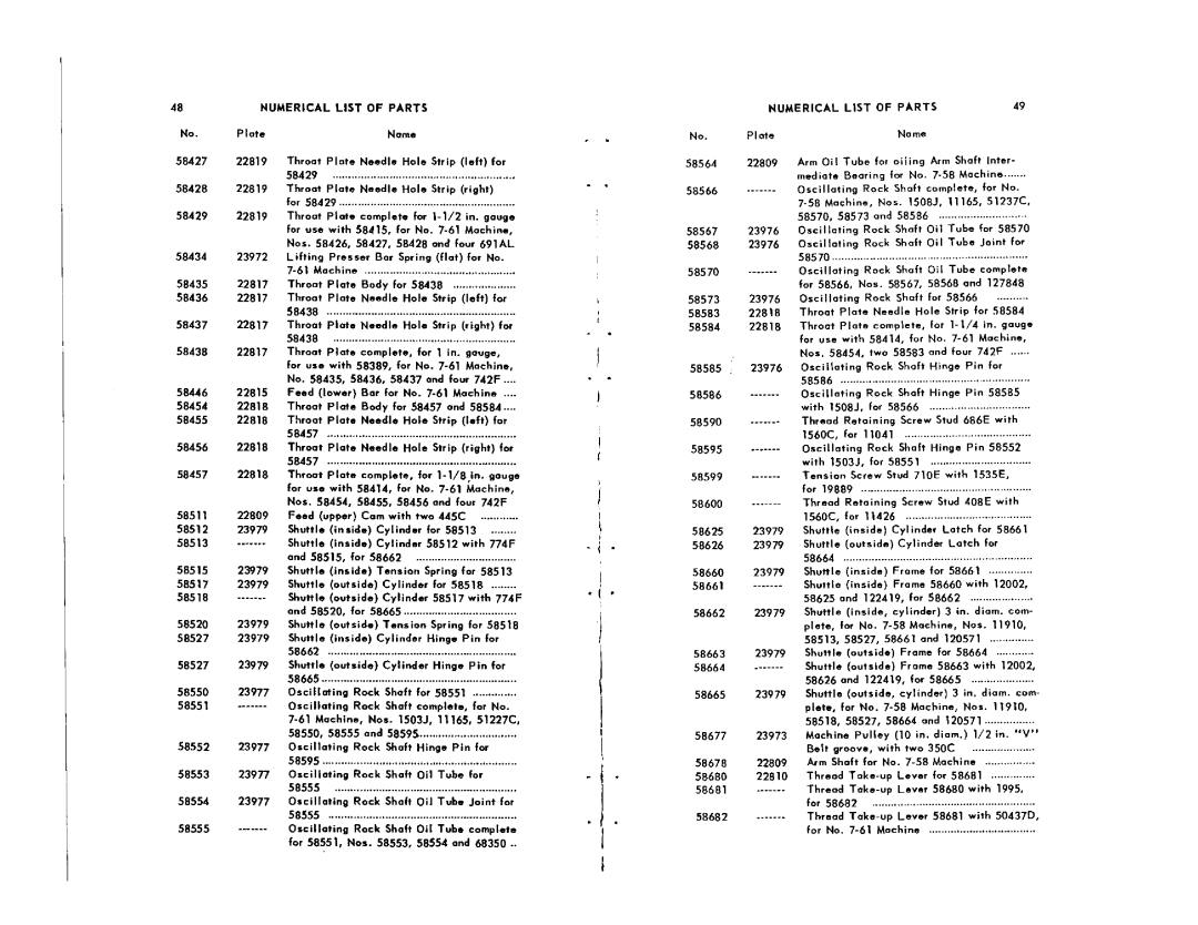 Singer 7-61 manual 