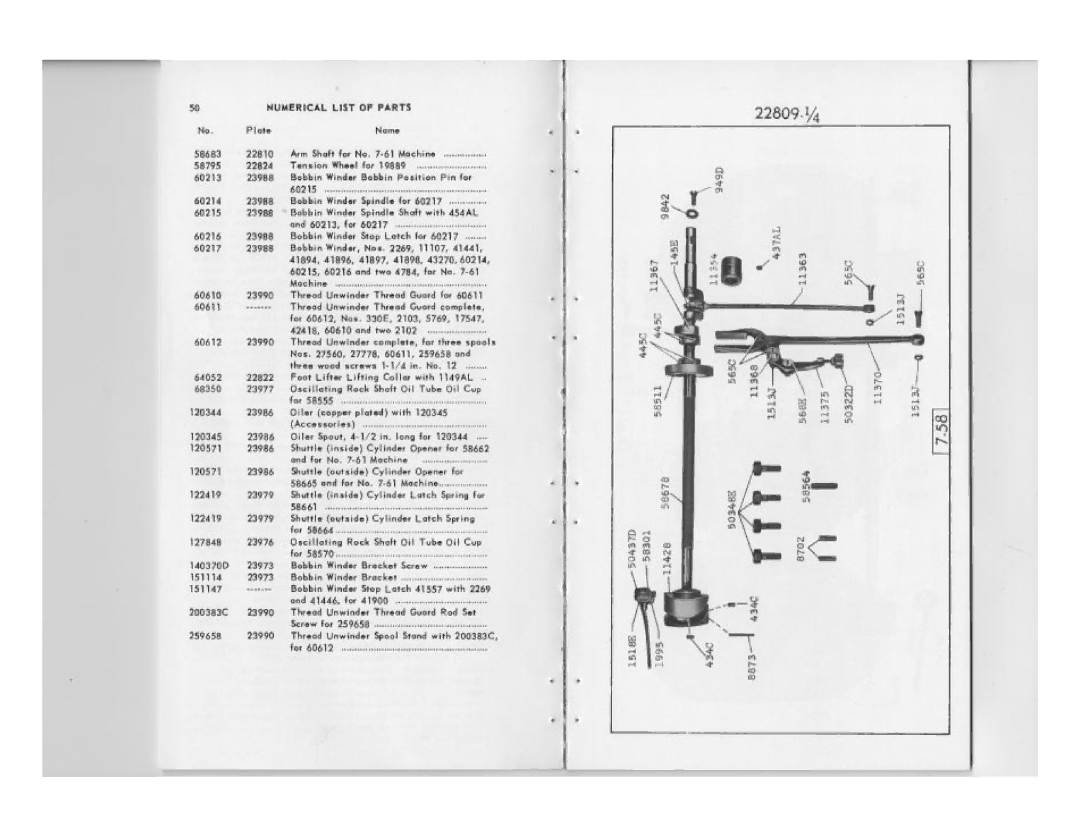 Singer 7-61 manual 