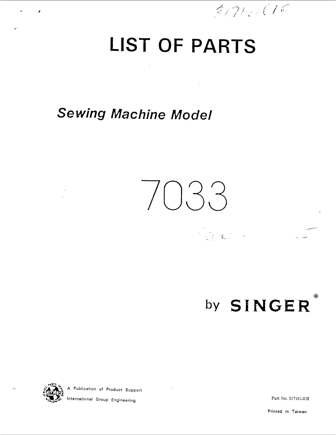 Singer 7033 manual 