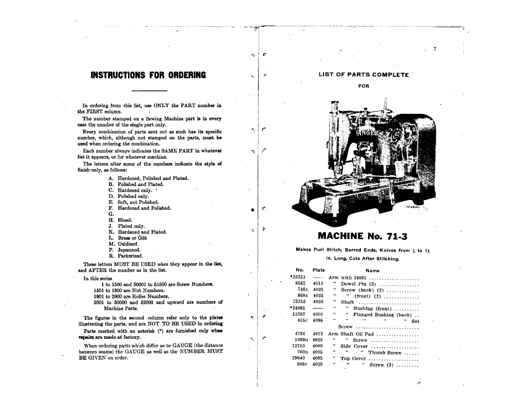 Singer 71-3 manual 