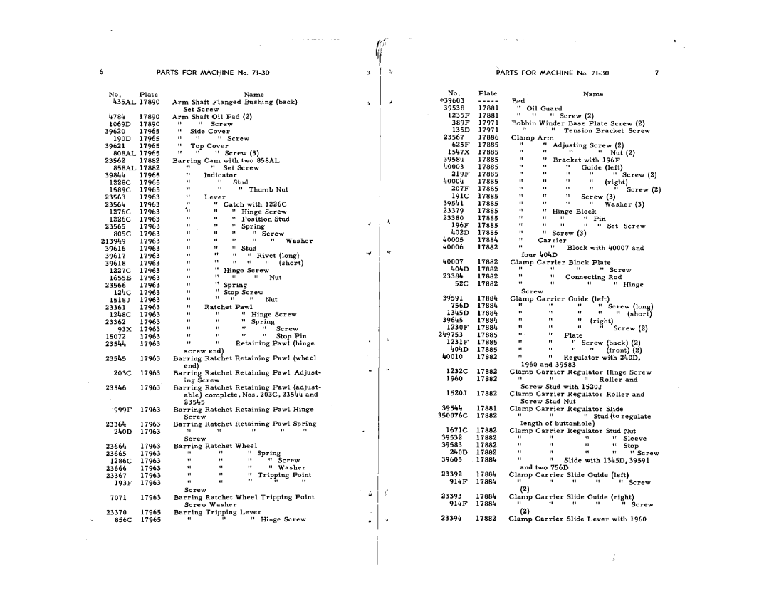 Singer 71-31, 71-30 manual 