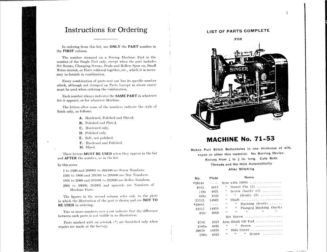 Singer 71-53 manual 