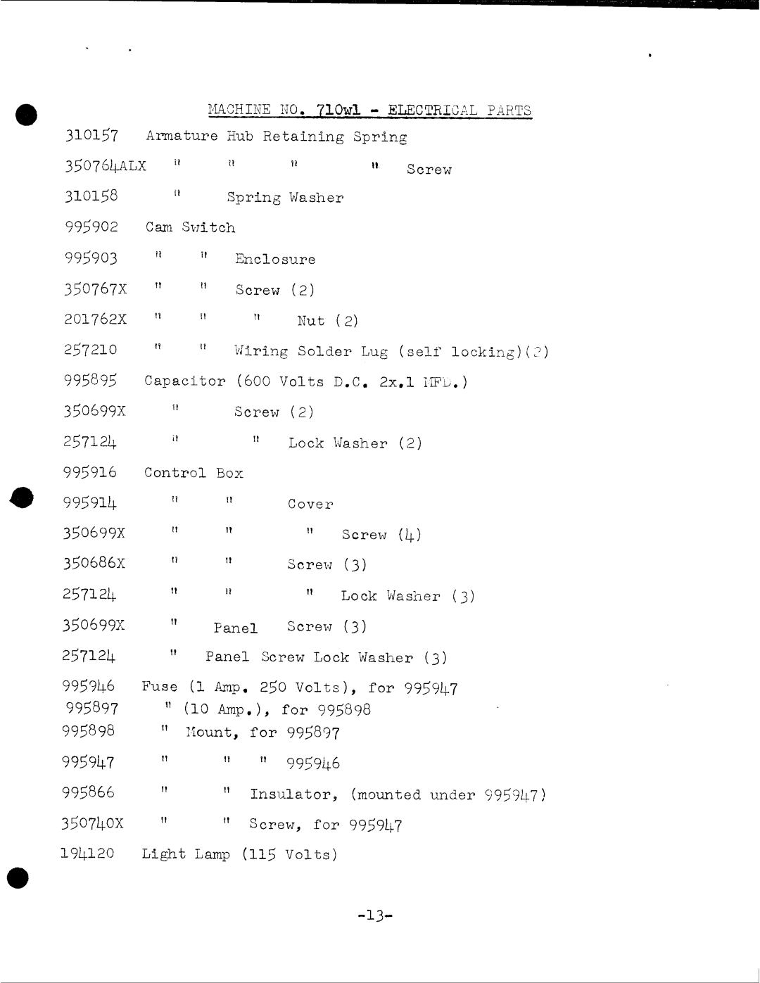 Singer 710W1 manual 