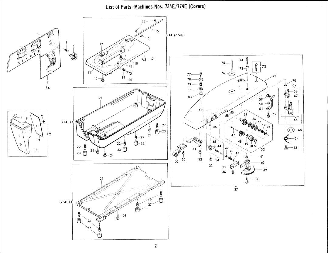Singer 774E, 734E manual 